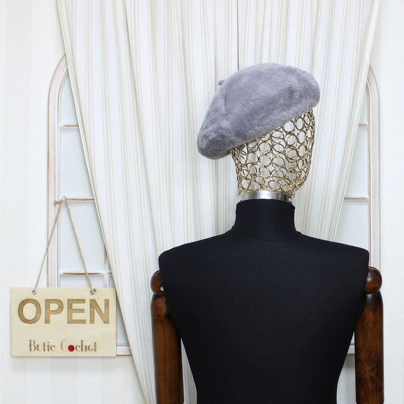 Fashion, accesorii si bijuterii - Femei - Accesorii femei - Caciuli si palarii femei - Bereta de dama, Buticcochet, 50% acril 50% naylon, one size, Gri - BSC405 - Infinity.ro
