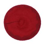 Fashion, accesorii si bijuterii - Femei - Accesorii femei - Caciuli si palarii femei - Bereta de dama, Buticcochet, one size, cu detaliu metalic argintiu, Visiniu - BSC458 - Infinity.ro