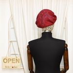Fashion, accesorii si bijuterii - Femei - Accesorii femei - Caciuli si palarii femei - Bereta de dama, Buticcochet, one size, Viscoza, model cu strasuri, Bordo - BSC451 - Infinity.ro