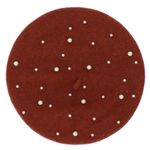 Fashion, accesorii si bijuterii - Femei - Accesorii femei - Caciuli si palarii femei - Bereta de dama, 90% lana 10% acrylic, Caramiziu cu perle - BSC334 - Infinity.ro