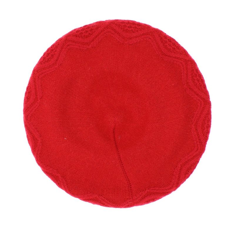 Fashion, accesorii si bijuterii - Femei - Accesorii femei - Caciuli si palarii femei - Bereta de dama, Buticcochet, one size, cu detaliu metalic argintiu, Rosu - BSC465 - Infinity.ro