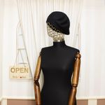 Fashion, accesorii si bijuterii - Femei - Accesorii femei - Caciuli si palarii femei - Bereta de dama, Buticcochet, one size, model cu pietricele, Negru - BSC467 - Infinity.ro
