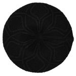Fashion, accesorii si bijuterii - Femei - Accesorii femei - Caciuli si palarii femei - Bereta de dama, tricotata, 70% acrylic 30% casmir, Negru cu sclipici - BSC307 - Infinity.ro