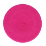 Fashion, accesorii si bijuterii - Femei - Accesorii femei - Caciuli si palarii femei - Bereta de dama, din lana, ButicCochet, one size, cu nasturi decorativi, Roz - BSC568 - Infinity.ro