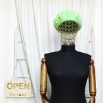 Fashion, accesorii si bijuterii - Femei - Accesorii femei - Caciuli si palarii femei - Bereta de dama, din lana, ButicCochet, one size, cu nasturi decorativi, Verde - BSC566 - Infinity.ro