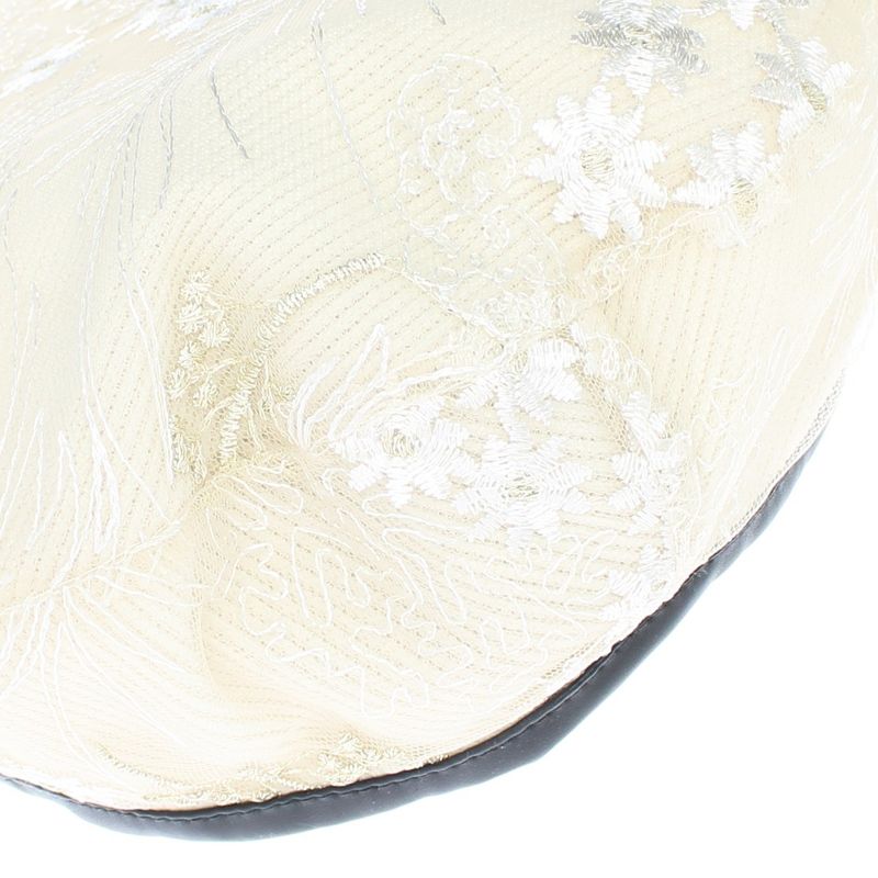 Fashion, accesorii si bijuterii - Femei - Accesorii femei - Caciuli si palarii femei - Bereta de dama, din material sintetic, ButicCochet, marime 57 cm, cu broderie, Crem - BSC571 - Infinity.ro