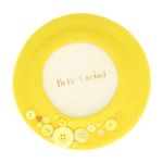 Fashion, accesorii si bijuterii - Femei - Accesorii femei - Caciuli si palarii femei - Bereta de dama, din lana, ButicCochet, one size, cu nasturi decorativi, Galben - BSC565 - Infinity.ro