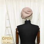 Fashion, accesorii si bijuterii - Femei - Accesorii femei - Caciuli si palarii femei - Bereta de dama, Buticcochet, one size, lana, model cu paiete, Bej - BSC431 - Infinity.ro