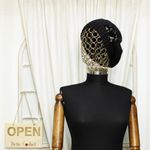Fashion, accesorii si bijuterii - Femei - Accesorii femei - Caciuli si palarii femei - Bereta de dama, Buticcochet, one size, lana, model cu paiete, Negru - BSC429 - Infinity.ro