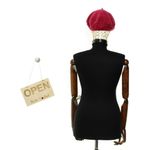 Fashion, accesorii si bijuterii - Femei - Accesorii femei - Caciuli si palarii femei - Bereta de dama, din lana, Evita, one size, model in relief, Fucsia - BSC854 - Infinity.ro