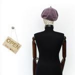 Fashion, accesorii si bijuterii - Femei - Accesorii femei - Caciuli si palarii femei - Bereta de dama, din lana, Evita, one size, model floral, Lila - BSC717 - Infinity.ro