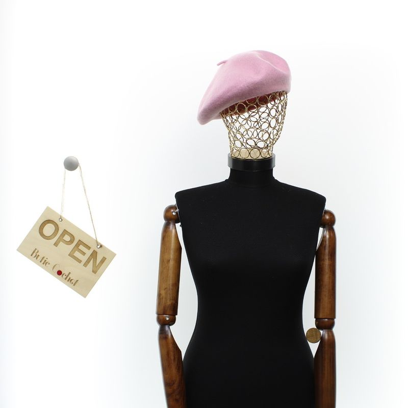 Fashion, accesorii si bijuterii - Femei - Accesorii femei - Caciuli si palarii femei - Bereta de dama, Buticcochet, lana, one size, Roz pal - BSC707 - Infinity.ro