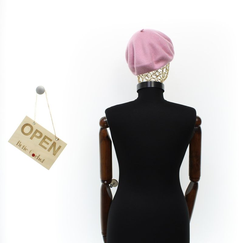 Fashion, accesorii si bijuterii - Femei - Accesorii femei - Caciuli si palarii femei - Bereta de dama, Buticcochet, lana, one size, Roz pal - BSC707 - Infinity.ro