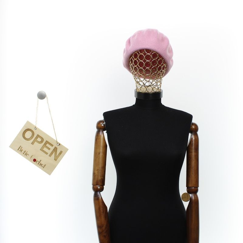 Fashion, accesorii si bijuterii - Femei - Accesorii femei - Caciuli si palarii femei - Bereta de dama, Buticcochet, lana, one size, Roz pal - BSC707 - Infinity.ro
