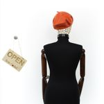 Fashion, accesorii si bijuterii - Femei - Accesorii femei - Caciuli si palarii femei - Bereta de dama, Buticcochet, lana, one size, Portocaliu - BSC703 - Infinity.ro