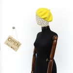 Fashion, accesorii si bijuterii - Femei - Accesorii femei - Caciuli si palarii femei - Bereta de dama, Buticcochet, lana, one size, Galben - BSC702 - Infinity.ro