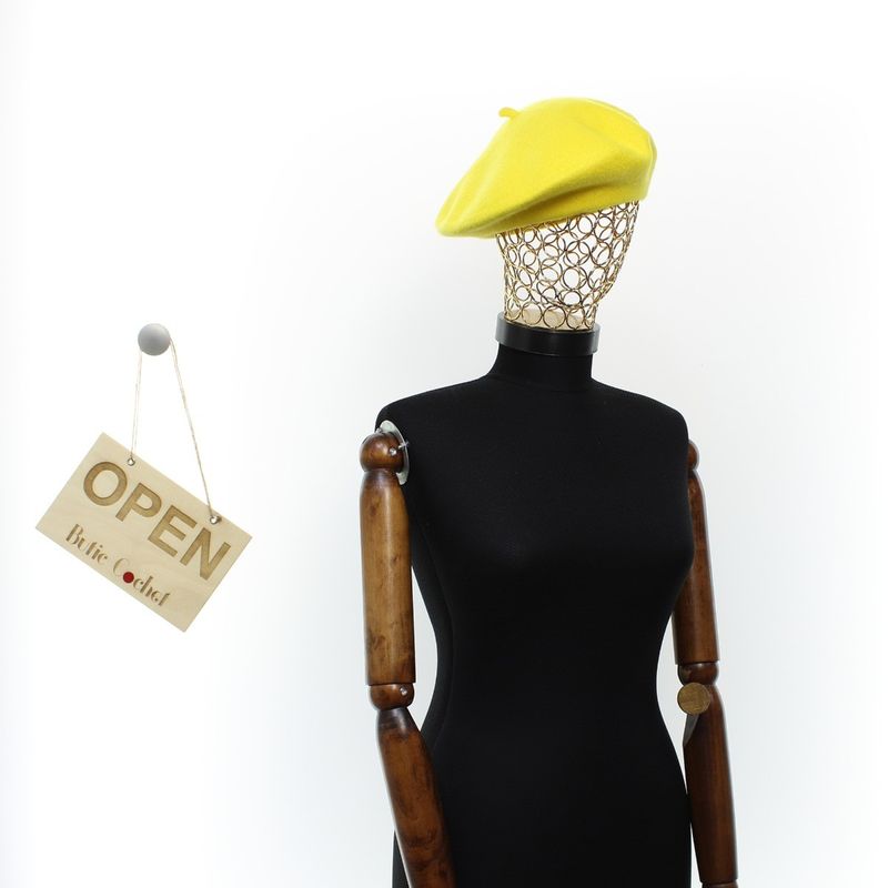 Fashion, accesorii si bijuterii - Femei - Accesorii femei - Caciuli si palarii femei - Bereta de dama, Buticcochet, lana, one size, Galben - BSC702 - Infinity.ro