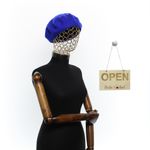 Fashion, accesorii si bijuterii - Femei - Accesorii femei - Caciuli si palarii femei - Bereta de dama, din lana, ButicCochet, one size, cu strasuri, Albastru electric - BSC671 - Infinity.ro