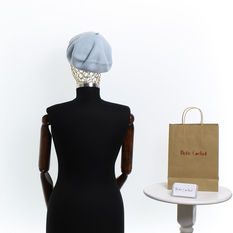 Fashion, accesorii si bijuterii - Femei - Accesorii femei - Caciuli si palarii femei - Bereta de dama, din lana, Evita, one size, Bleu - BSC585 - Infinity.ro