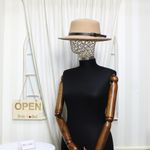 Fashion, accesorii si bijuterii - Femei - Accesorii femei - Caciuli si palarii femei - Palarie dama, din lana, marime 56-58 cm, Buticcochet, cu catarama decorativa, Maro - PAL1039 - Infinity.ro