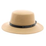 Fashion, accesorii si bijuterii - Femei - Accesorii femei - Caciuli si palarii femei - Palarie dama, din lana, marime 56-58 cm, Buticcochet, cu catarama decorativa, Maro - PAL1039 - Infinity.ro