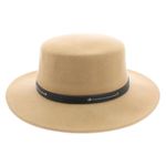 Fashion, accesorii si bijuterii - Femei - Accesorii femei - Caciuli si palarii femei - Palarie dama, din lana, marime 56-58 cm, Buticcochet, cu catarama decorativa, Maro - PAL1039 - Infinity.ro
