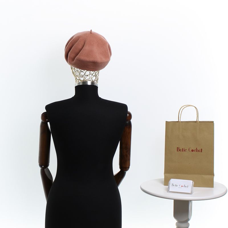 Fashion, accesorii si bijuterii - Femei - Accesorii femei - Caciuli si palarii femei - Bereta de dama, din lana, Evita, one size, Roz pudra - BSC583 - Infinity.ro