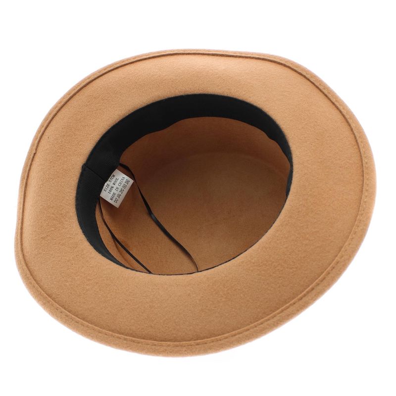 Fashion, accesorii si bijuterii - Femei - Accesorii femei - Caciuli si palarii femei - Palarie dama, din lana, marime 57 cm, Buticcochet, cu catarama decorativa, Maro - PAL1038 - Infinity.ro
