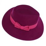 Fashion, accesorii si bijuterii - Femei - Accesorii femei - Caciuli si palarii femei - Palarie Dama, din 100% lana, ButicCochet, cu fundita textila, marime 54-58 cm, ajustabila, Fucsia - PAL1473 - Infinity.ro