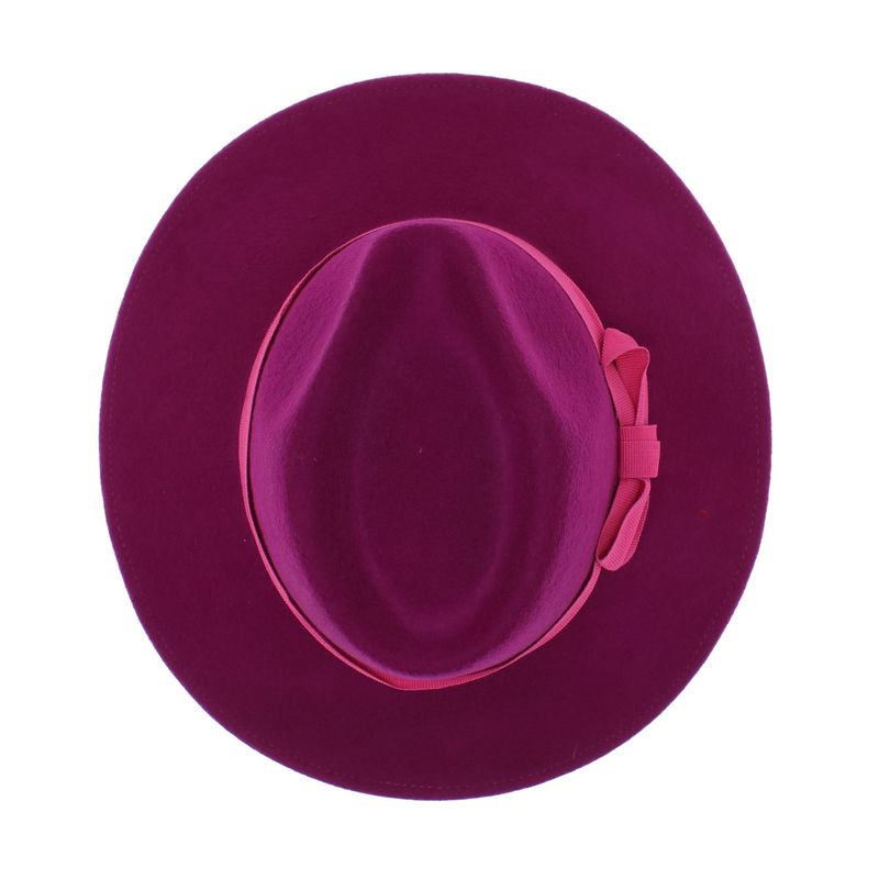 Fashion, accesorii si bijuterii - Femei - Accesorii femei - Caciuli si palarii femei - Palarie Dama, din 100% lana, ButicCochet, cu fundita textila, marime 54-58 cm, ajustabila, Fucsia - PAL1473 - Infinity.ro