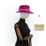 Fashion, accesorii si bijuterii - Femei - Accesorii femei - Caciuli si palarii femei - Palarie Dama, din 100% lana, ButicCochet, cu fundita textila, marime 54-58 cm, ajustabila, Fucsia - PAL1473 - Infinity.ro