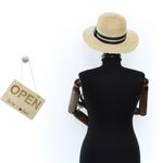 Fashion, accesorii si bijuterii - Femei - Accesorii femei - Caciuli si palarii femei - Palarie dama, marime universala reglabila, ButicCochet, din paie, Bej - PAL1633 - Infinity.ro