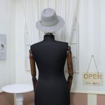 Fashion, accesorii si bijuterii - Femei - Accesorii femei - Caciuli si palarii femei - Palarie dama, cu bor mic, din 100% lana, Buticcochet, Gri cu fundita, marime 56 cm - PAL507 - Infinity.ro