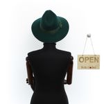 Fashion, accesorii si bijuterii - Femei - Accesorii femei - Caciuli si palarii femei - Palarie Dama, din 100% lana, ButicCochet, cu fundita textila, marime 54-58 cm, ajustabila, Verde - PAL1467 - Infinity.ro
