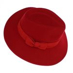 Fashion, accesorii si bijuterii - Femei - Accesorii femei - Caciuli si palarii femei - Palarie Dama, din 100% lana, ButicCochet, cu fundita textila, marime 54-58 cm, ajustabila, Rosu - PAL1471 - Infinity.ro