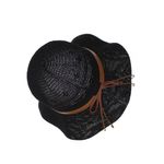 Fashion, accesorii si bijuterii - Femei - Accesorii femei - Caciuli si palarii femei - Palarie dama, Buticcochet, din bumbac si poliester, cu banda decorativa, one size, Negru - PAL1907 - Infinity.ro
