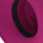 Fashion, accesorii si bijuterii - Femei - Accesorii femei - Caciuli si palarii femei - Palarie Dama, din 100% lana, ButicCochet, bor mare, banda textila, marime 54-58 cm, ajustabila, Fucsia - PAL1451 - Infinity.ro