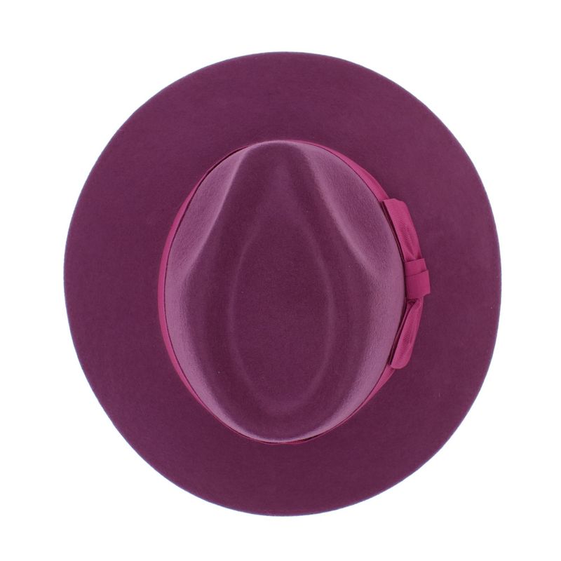 Fashion, accesorii si bijuterii - Femei - Accesorii femei - Caciuli si palarii femei - Palarie Dama, din 100% lana, ButicCochet, cu fundita textila, marime 54-58 cm, ajustabila, Lila - PAL1462 - Infinity.ro