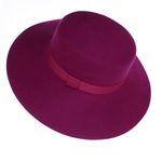 Fashion, accesorii si bijuterii - Femei - Accesorii femei - Caciuli si palarii femei - Palarie Dama, din 100% lana, ButicCochet, bor mare, banda textila, marime 54-58 cm, ajustabila, Fucsia - PAL1451 - Infinity.ro