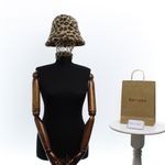 Fashion, accesorii si bijuterii - Femei - Accesorii femei - Caciuli si palarii femei - Palarie dama, ButicCochet, din 50% angora 50% acril, one size, model animal print, Maro - PAL1425 - Infinity.ro