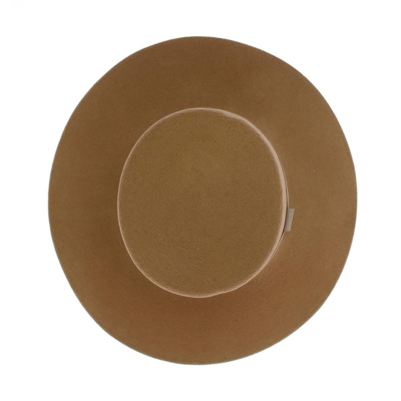 Fashion, accesorii si bijuterii - Femei - Accesorii femei - Caciuli si palarii femei - Palarie Dama, din 100% lana, ButicCochet, bor mare, banda textila, marime 54-58 cm, ajustabila, Bej - PAL1452 - Infinity.ro