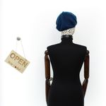 Fashion, accesorii si bijuterii - Femei - Accesorii femei - Caciuli si palarii femei - Bereta de dama, Buticcochet, lana, one size, Turcoaz inchis - BSC705 - Infinity.ro