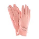 Fashion, accesorii si bijuterii - Femei - Accesorii femei - Manusi femei - Manusi dama, de iarna, din 70% viscoza 30% lana, ButicCochet, cu funda, One size, Roz - MA282 - Infinity.ro