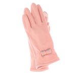 Fashion, accesorii si bijuterii - Femei - Accesorii femei - Manusi femei - Manusi dama, de iarna, din 70% viscoza 30% lana, ButicCochet, cu funda, One size, Roz - MA282 - Infinity.ro