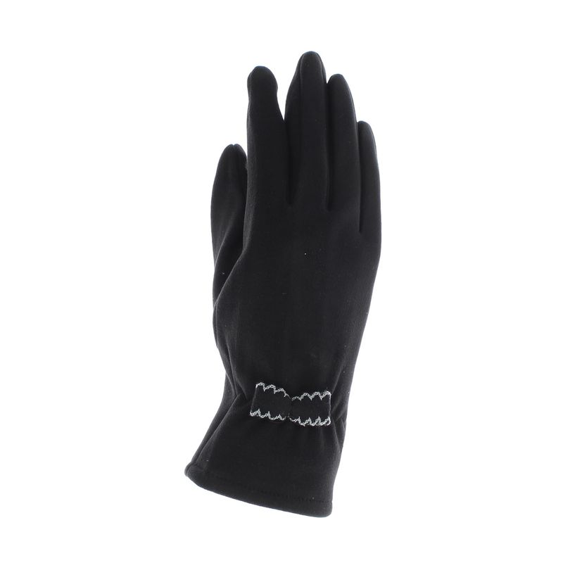 Fashion, accesorii si bijuterii - Femei - Accesorii femei - Manusi femei - Manusi dama, de iarna, din 70% viscoza 30% lana, ButicCochet, cu funda, One size, Negru - MA279 - Infinity.ro