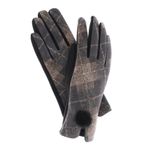 Fashion, accesorii si bijuterii - Femei - Accesorii femei - Manusi femei - Manusi dama, de iarna, din 70% viscoza 30% lana, ButicCochet, cu degete, ciucure, One size, Gri - MA196 - Infinity.ro
