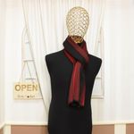 Fashion, accesorii si bijuterii - Barbati - Accesorii barbati - Esarfe si fulare barbati - Esarfa barbati, din pashmina, 33 x 170 cm, Rosu cu negru - ES1691 - Infinity.ro