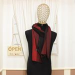 Fashion, accesorii si bijuterii - Barbati - Accesorii barbati - Esarfe si fulare barbati - Esarfa barbati, din pashmina, 33 x 170 cm, Rosu cu negru - ES1691 - Infinity.ro