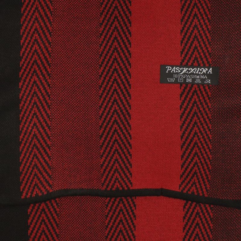 Fashion, accesorii si bijuterii - Barbati - Accesorii barbati - Esarfe si fulare barbati - Esarfa barbati, din pashmina, 33 x 170 cm, Rosu cu negru - ES1691 - Infinity.ro