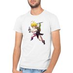 Fashion, accesorii si bijuterii - Barbati - Imbracaminte - Tricouri si bluze barbati - Tricou barbati Seven Deadly Sins Melodias Weapon Criminal Weeb, alb, marime 2XL - Infinity.ro